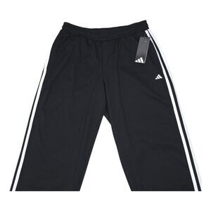 Adidas Mens Golf Track Pants Black White Stripe Medium Msrp $60